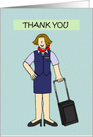 Thank you to Flight Attendant Stewardess Cabin Crew card