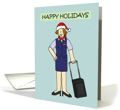 Happy Holidays to Flight Attendant Cabin Crew card (1416412)