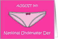 August 5th National Underwear Day Cartoon Frilly Knickers card