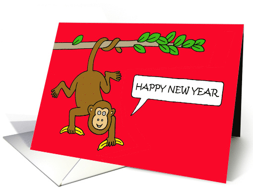 Happy Chinese New Year Cartoon Chimp Year of the Monkey card (1418248)