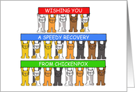 Get Well Soon Recovery from Chickenpox Cute Cartoon Cats card