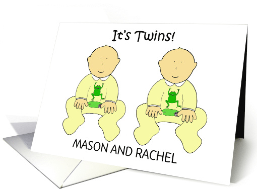 February 29th Babies Announcement Leap Year Twins to Customize card