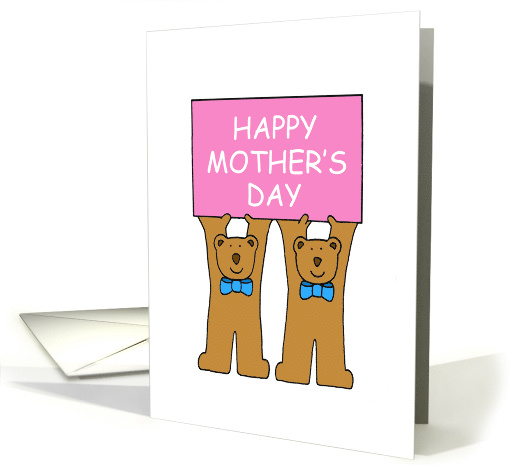 Happy Mother's Day from Twin Boys Cute Cartoon Bears card (1425222)
