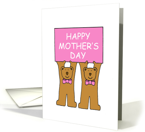 Happy Mother's Day from Twin Girls Cute Cartoon Bears card (1425240)