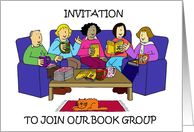 Welcome to Our Book Group Reading Group Cartoon Group card