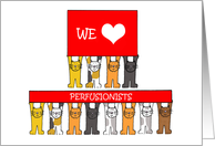 We Love Perfusionists Perfusionist Appreciation Week Cartoon Cats card