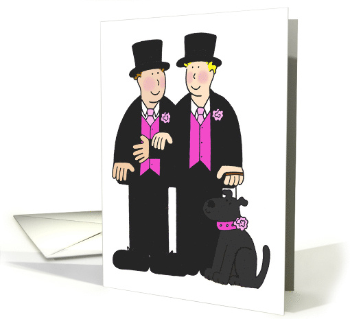 Wedding Congratulations to Male Couple Cute Cartoon... (1434174)
