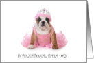 International Tiara Day May24th Bulldog in a Princess Outfit card