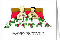 Happy Festivus Sexy Cartoon Gay Male Humor card