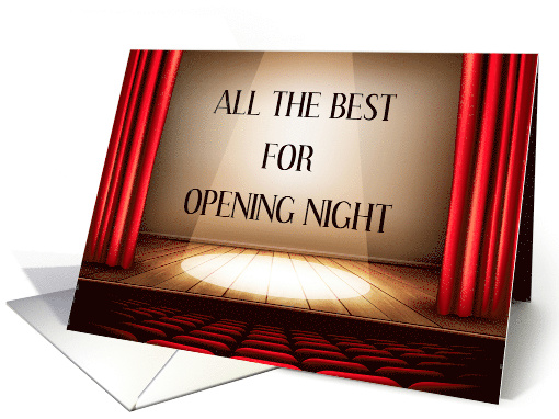 Good Luck Opening Night Theater Performance Stage Spotlight card