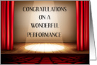 Congratulations to Actor on Theatre Performance Stage Spotlight card
