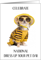 National Dress up Your Pet Day January 14th Dog in Fun Outfit card