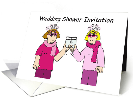 Wedding Shower Invitation for Female Couple Fun Ladies card (1444932)