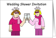 Wedding Shower Invitation for Female Couple Fun Ladies card