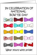 National Bow Tie Day August 28th. card