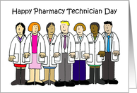 Happy Pharmacy Technician Day October Cartoon Group card