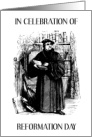 Reformation Day October 31st Martin Luther Black & White Illustration card