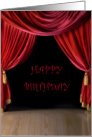 Happy Birthday Teenage Drama Queen Red Velvet Stage Curtains card