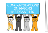 Dean’s List Congratulations Cute Cartoon Cats card