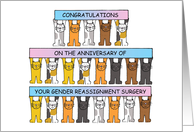 Gender Reassignment Anniversary Congratulations card
