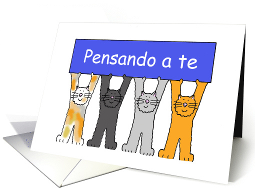 Italian Thinking of You Pensando a te Cartoon Cats... (1468454)