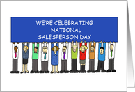 National Salesperson Day March Cartoon Group of People card