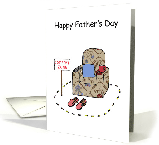 Father's Day Cartoon Comfort Zone Armchair Fun card (1474896)