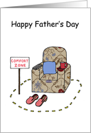 Father’s Day Cartoon Comfort Zone Armchair Fun card