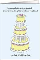 Congratulations Great Granddaughter and Husband Wedding Day. card