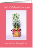 National Pineapple Day June 27th Pineapple Wearing Funky Shades card