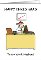 Happy Christmas Work Husband Cartoon Humor card