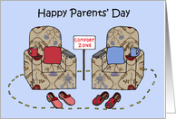 Happy Parents’ Day July Cartoon Humor Comfort Zone Cartoon card