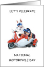 National Motorcycle Day October Dogs on Motorcyle and in Sidecar card