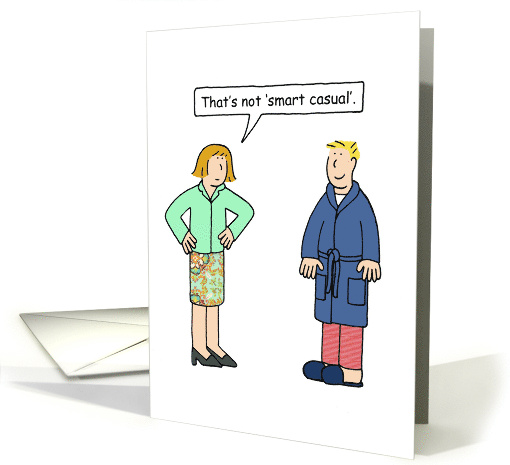 Dressing Gown Smart Casual Wear Birthday Cartoon Humor for Him card