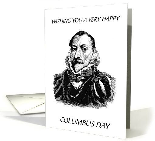 Happy Columbus Day October Christopher Columbus Mono Line ...