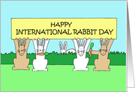 September 26th International Rabbit Day Cartoon Bunny Humor card