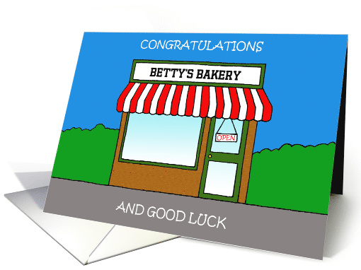 Congratulations Opening of New Shop to Customize with any Name card