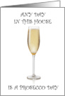 National Prosecco Day August 13th Glass of Sparkling Prosecco card