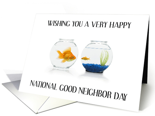 National Good Neighbor Day September 28th Goldfish Humor card