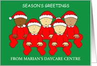 Happy Christmas From Daycare Center to Customize Any Name card
