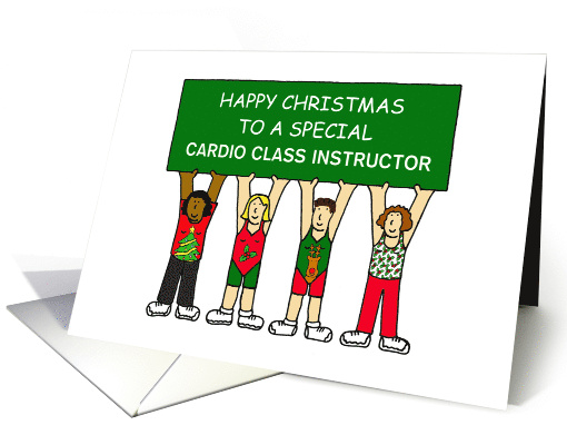 Happy Christmas Exercise Class Teacher Xmas Ladies to Personalize card
