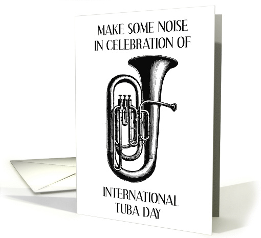 International Tuba Day May Retro Illustration of a Tuba card (1504910)