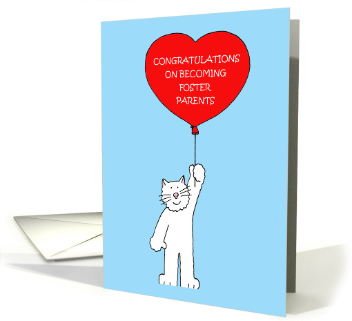 Congratulations on Becoming Foster Parents Cartoon Cat... (1505528)