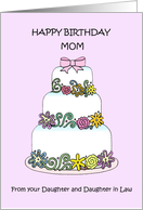 Happy Birthday Mom from Daughter and Daughter in Law card
