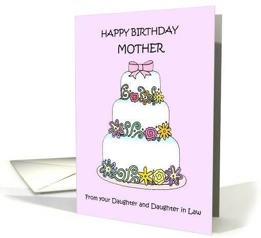 Happy Birthday Mother from Daughter and Daughter in Law card (1505680)