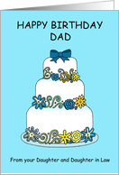 Happy Birthday Dad from Daughter and Daughter in Law card