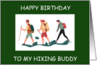 Happy Birthday to Hiking Buddy Walking Group Illustration card