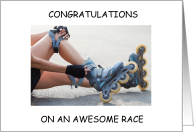 Congratulations Inline Skating Rollerblading Speed Skating Race card