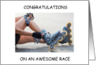 Congratulations Inline Skating Rollerblading Speed Skating Race card