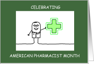 American Pharmacist Month October Cartoon Pharmacist card